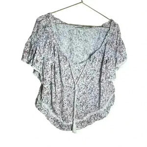 American Eagle cropped boho blouse size s